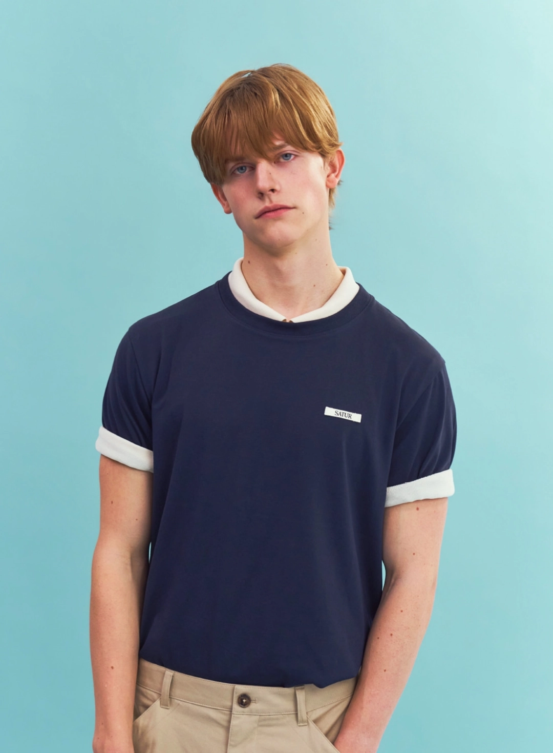 세터 Supima Basic Crewneck T-Shirt - Navy 상품 이미지 2