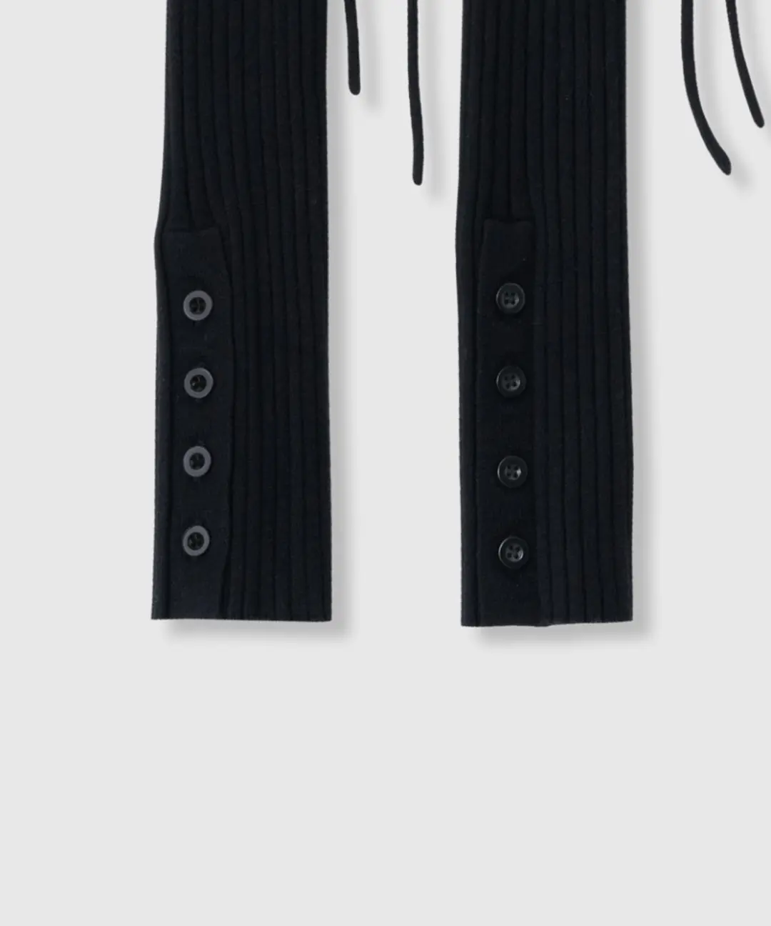 니히 Rib lace-up overknee (Black) 상품 이미지 3