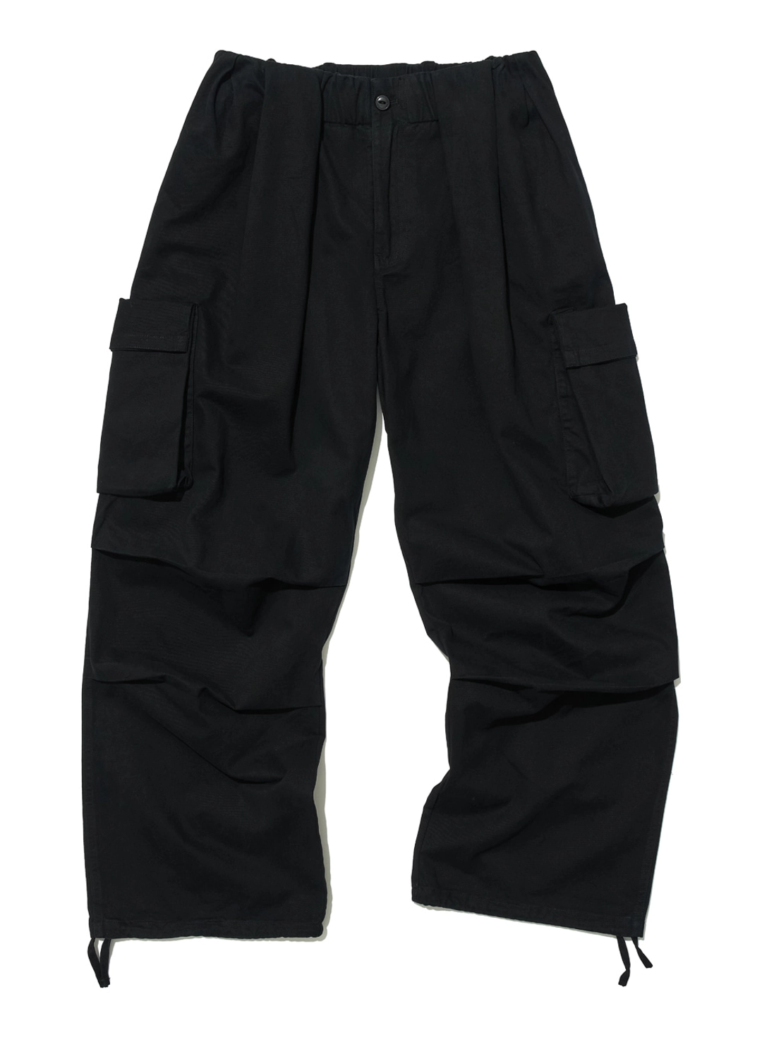 파르티멘토 [WOMEN] GATHERED WAIST CARGO PANTS_BLACK 상품 이미지 1