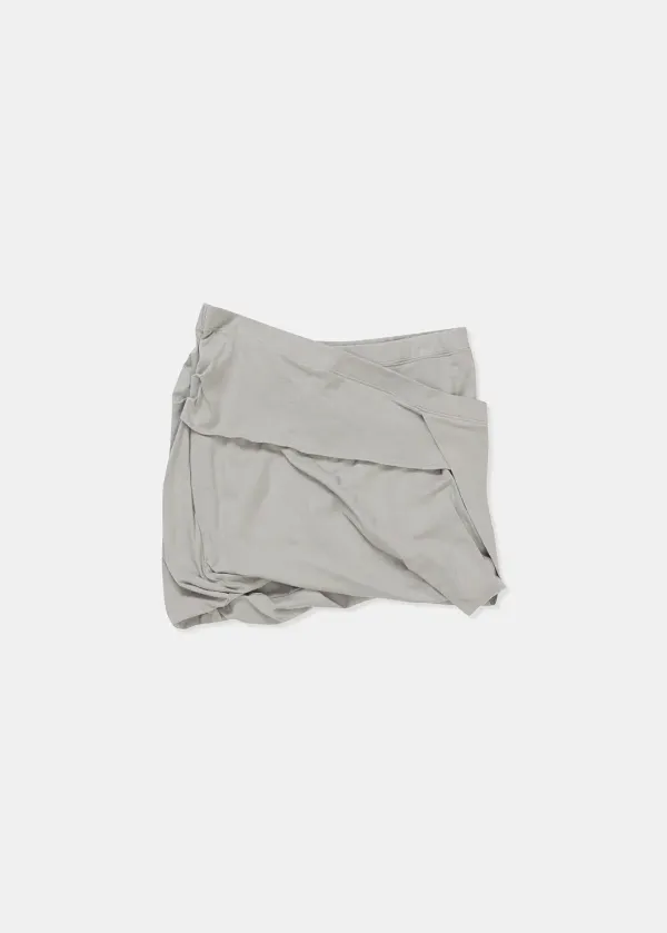 [2nd REORDER] TWISTED MINI VOLUME SKIRT (LIGHT GREY)