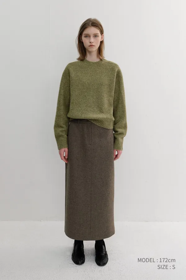 UNISEX SHAGGY DOG SWEATER OLIVE_UDSW6D133E1