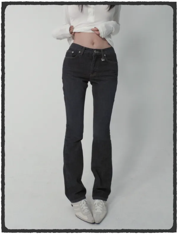 Fluffy Midrise Boot-Cut Jean