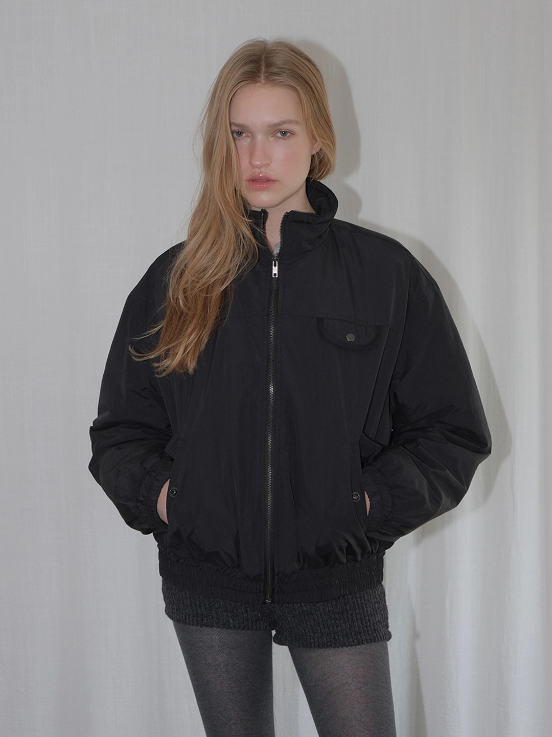에트몽 Pocket Bomber Jacket, Black 상품 이미지 2