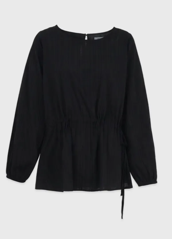  [44-120]  Aria Striped Shirring Blouse  아리아 스트라이프 셔링 블라우스 (봄-가을-클래식룩-페미닌룩-셔링-미니멀-스트링-스타일링-빅사이즈-자체제작) 