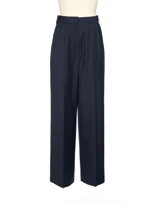 FW25 UNDERLINE NAVY WIDE PANTS