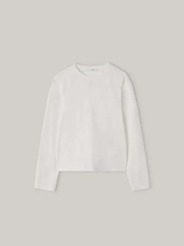 Cotton silket t-shirt - White