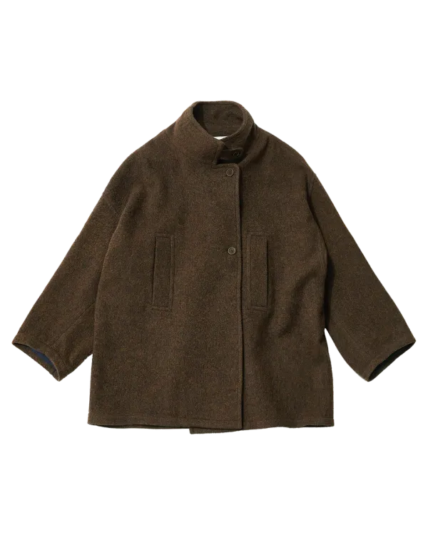 beika high neck coat (brown)