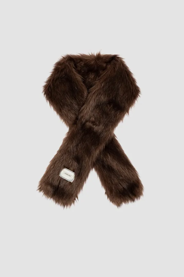 [EXCLUSIVE] FUR MUFFLER_BROWN