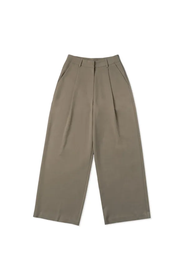 Mode wide slacks_beige