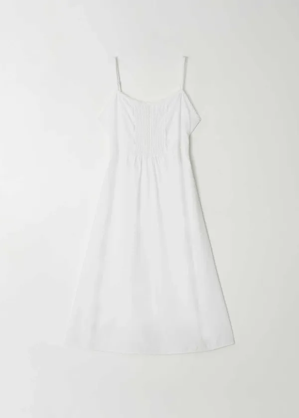 Pintuck Lace Dress(White)