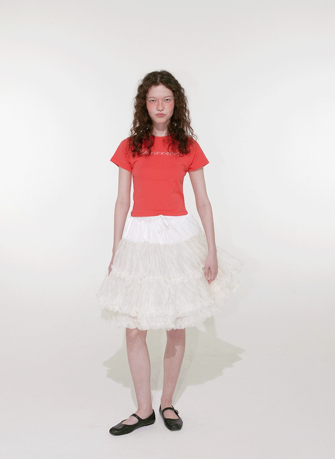 루루서울 Tutu Midi Skirt (White) 상품 이미지 2