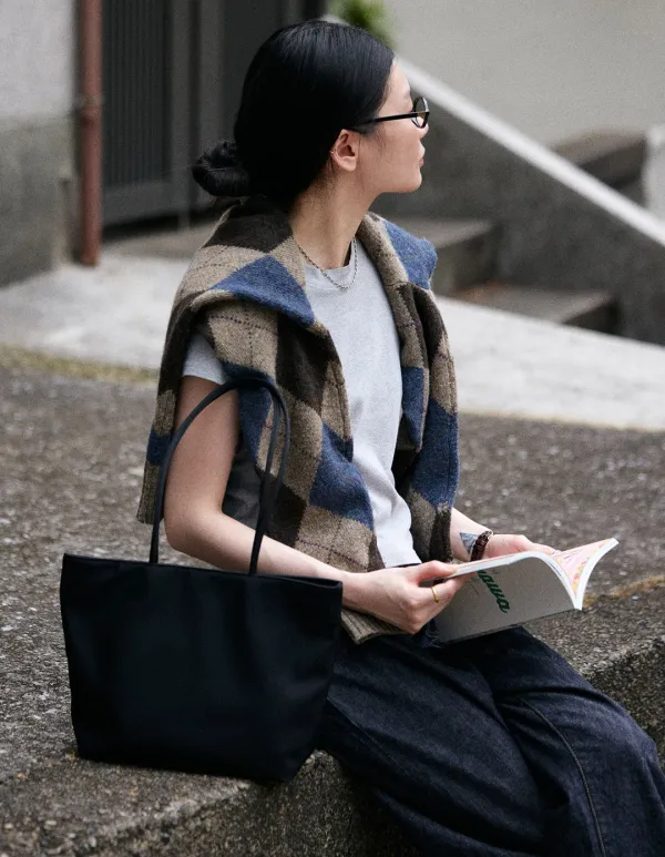 [3rd] Nylon Shopper Bag Black