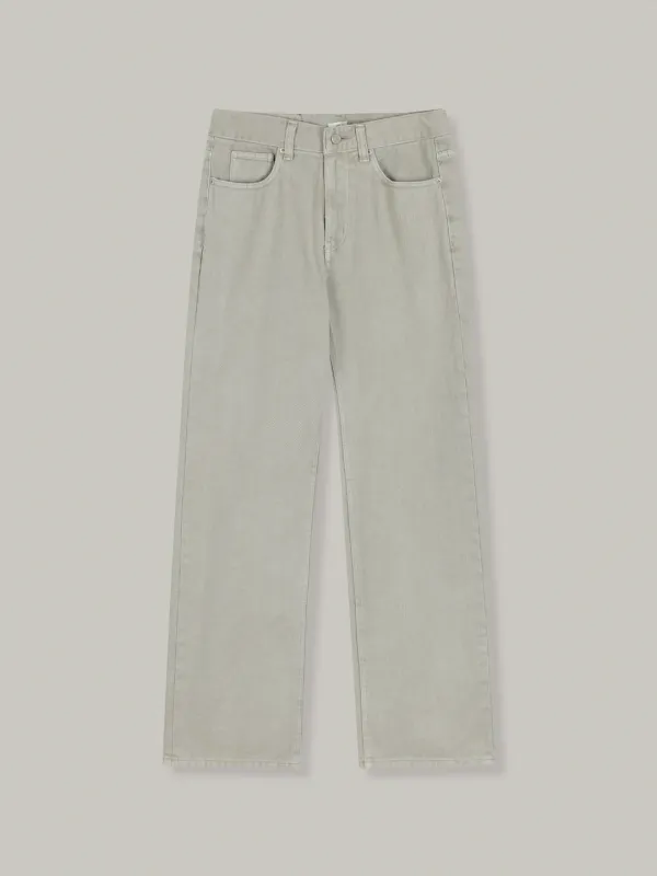 natural straight denim (beige)