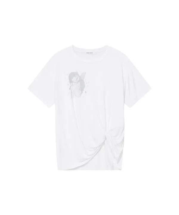 [Hannah X Misekiseoul] Hannah fairy twist short sleeve WHITE