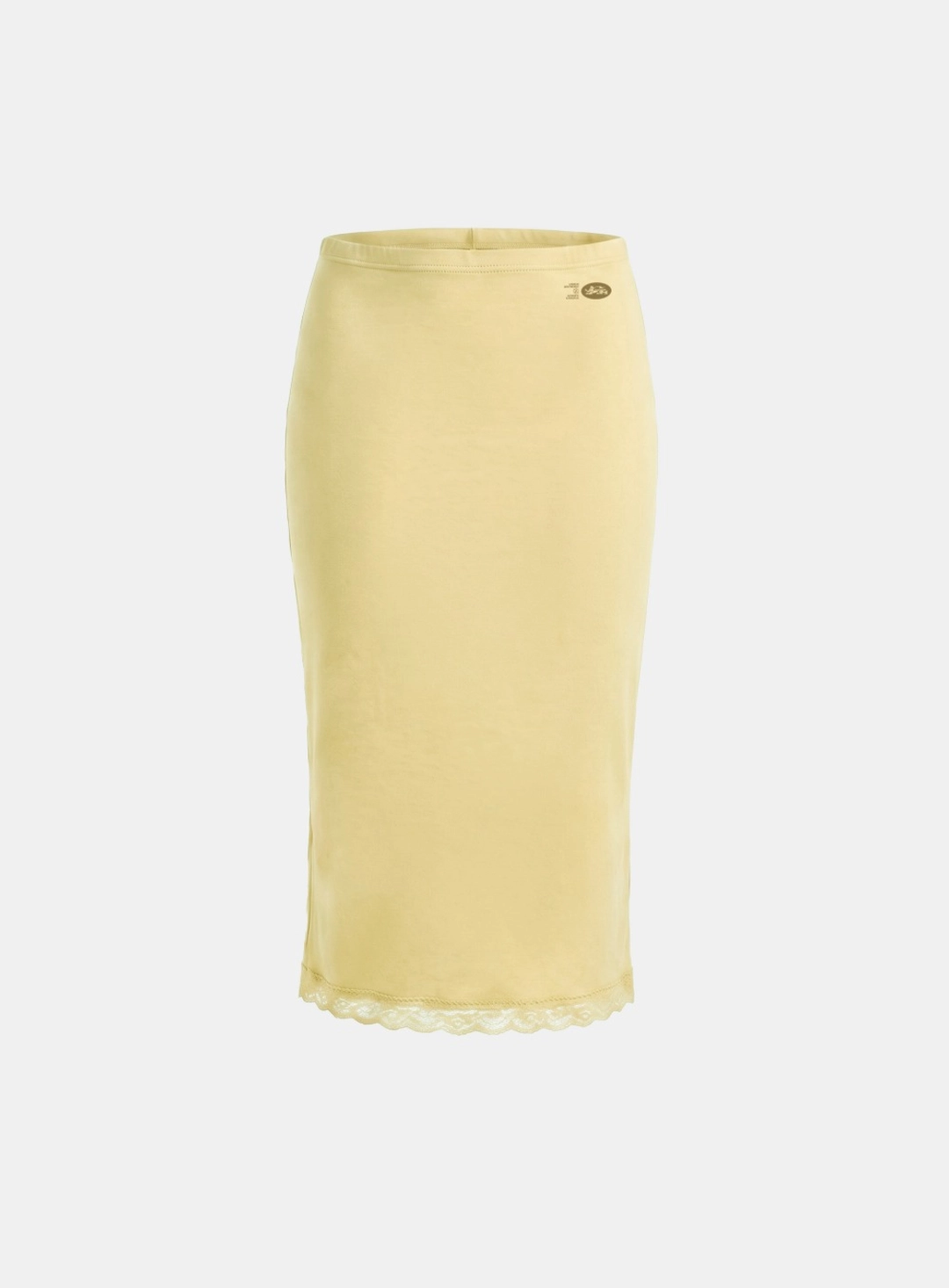 배드블러드 [w-skt26-018] Everyday Lace Midi Skirt - Yellow 상품 이미지 1