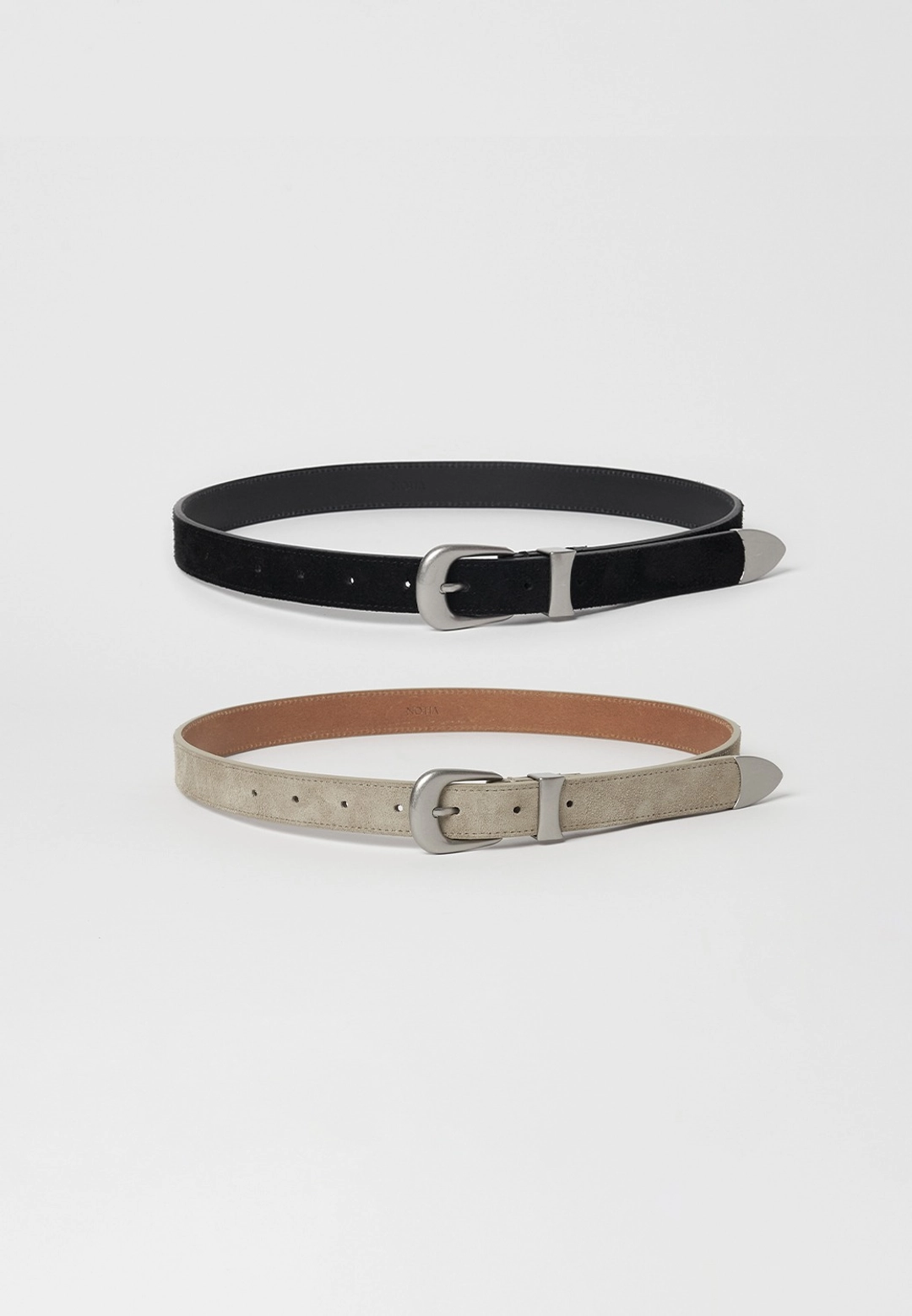 노티아 25MM WESTERN SUEDE LEATHER BELT - 2COLORS 상품 이미지 1