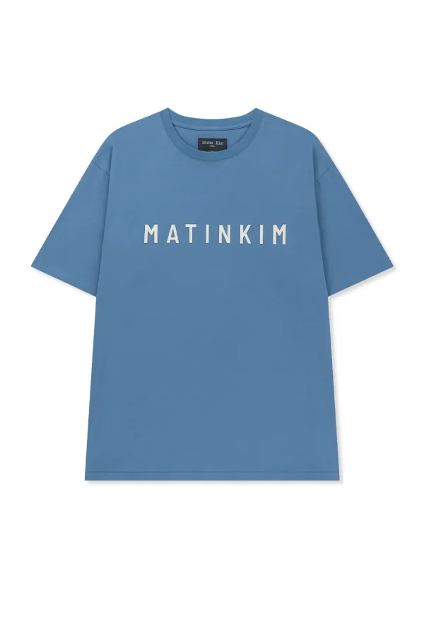 APPLIQUE FELT LOGO TOP FOR MEN IN BLUE
