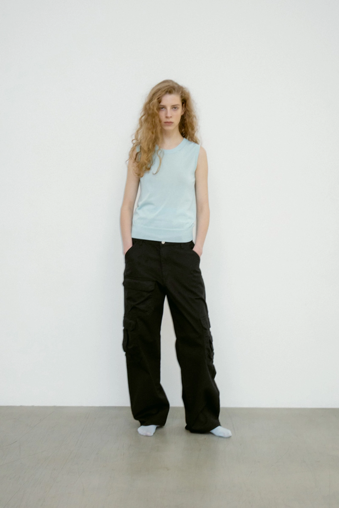 리포스 AIRY COTTON BLEND SLEEVELESS TOP (MINT) 상품 이미지 2