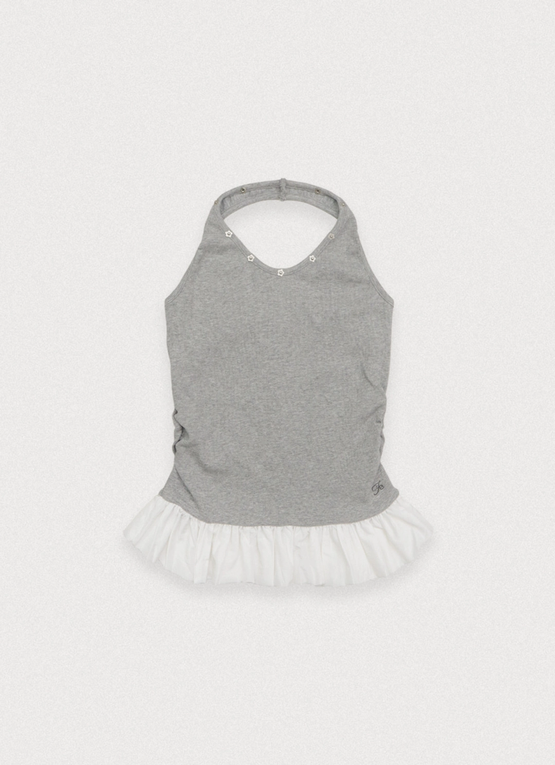 포에토 [9th] Petal edge halter top - grey 상품 이미지 3