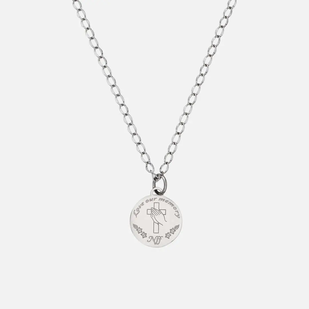 엔프프 prayer coin necklace-silver 상품 이미지 3