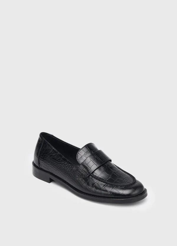 Tova Croco Loafer / Black