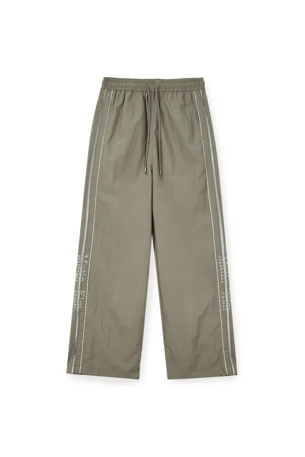 SIDE LOGO WIDE TRACK PANTS IN KHAKI