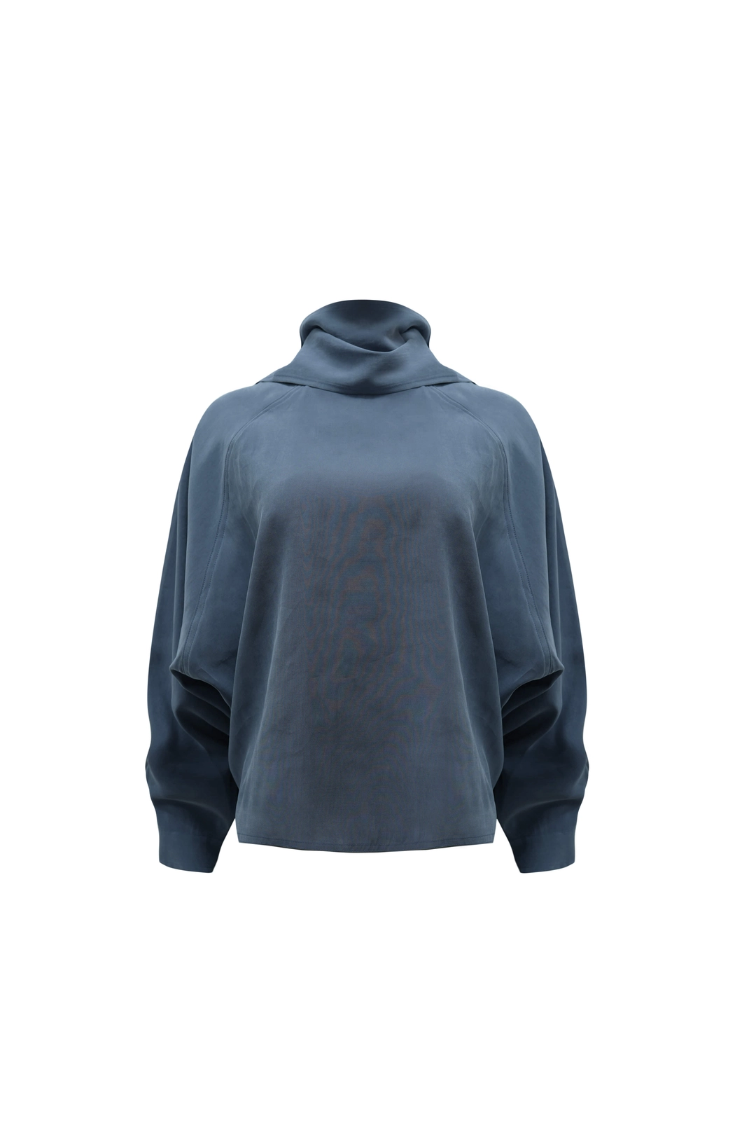 포코포스카 SCARF RAGLAN BLOUSE (STEEL BLUE) 상품 이미지 1