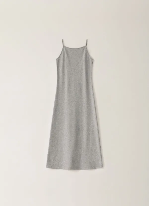 Square Strap Maxi Dress - Gray