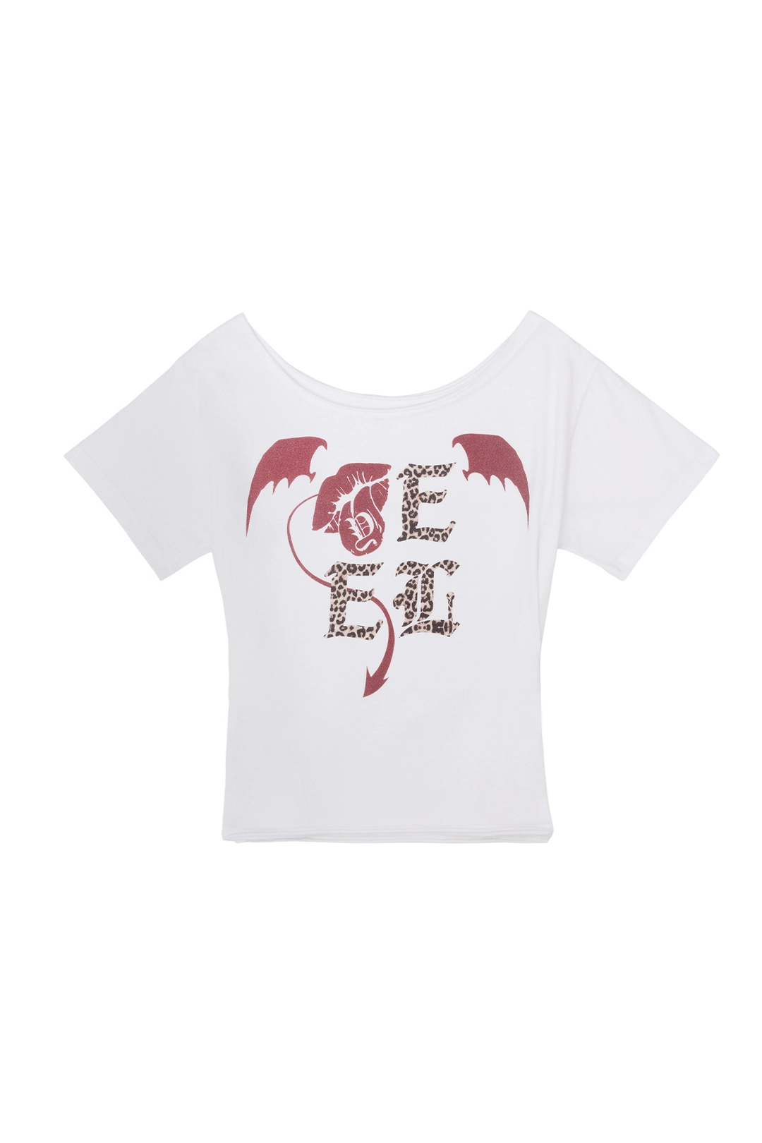 와이이이엘 GRAPHICS BOATNECK TOP WHITE 상품 이미지 3