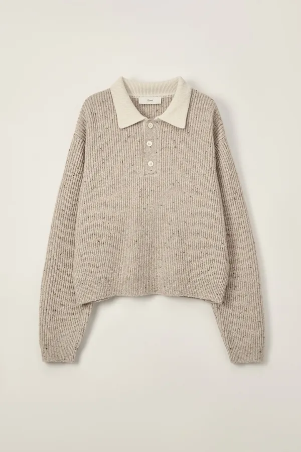 UNISEX CHUNKY RUGBY SWEATER IVORY