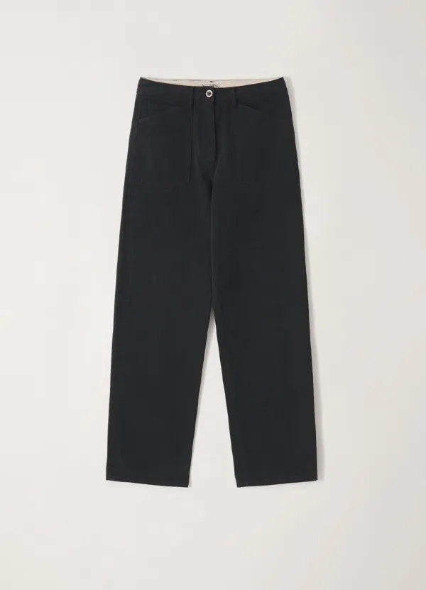 Pet selvage straight pants (Charcoal)