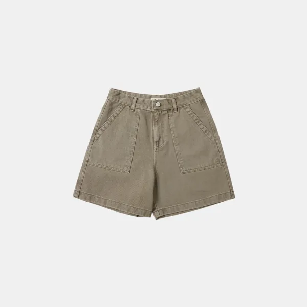 SIJN6092 퍼티그 컬러 데님 쇼츠_Khaki gray