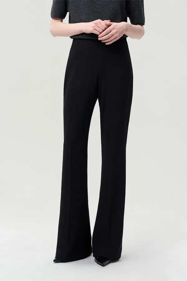 HIGH RISE FLARED TROUSER BLACK