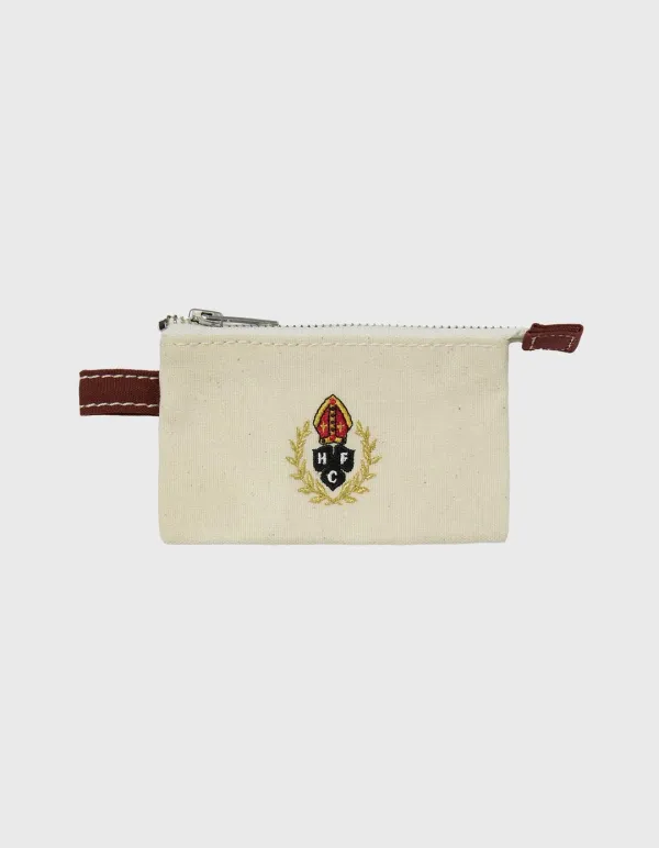 CREST CANVAS CARD WALLET / Burgundy