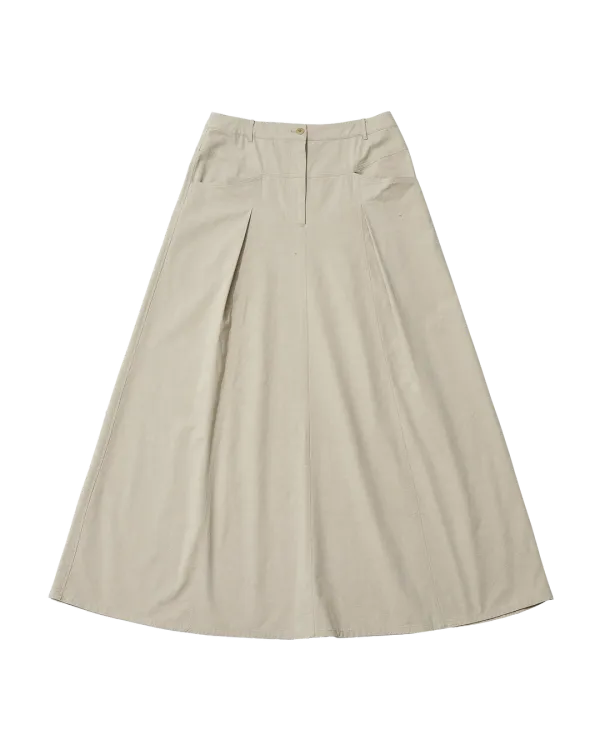 katty pintuck skirt (beige)