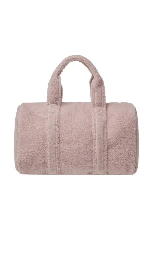 SHEARLING DUFFLE BAG-PINK