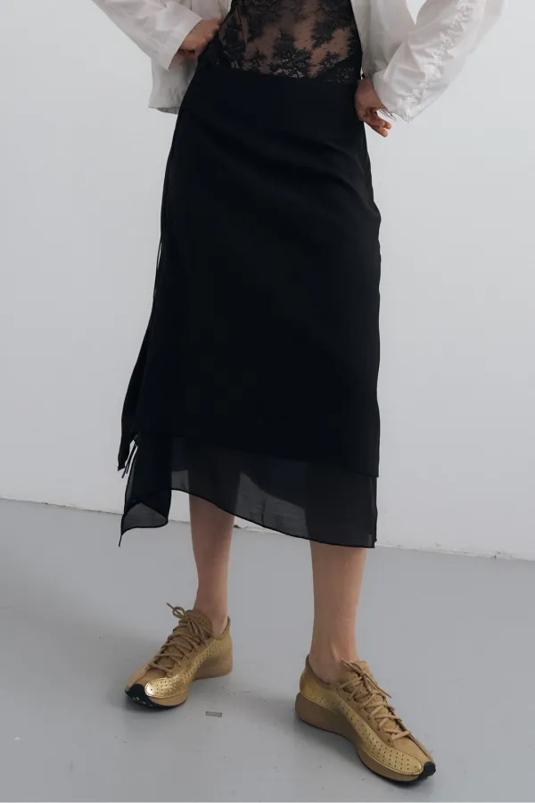 Shift Layer Skirt_Black