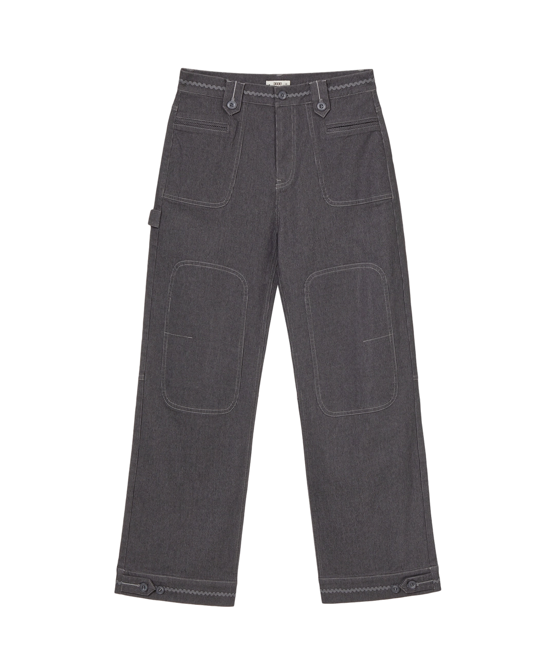 에이이에이이 [10/1 예약발송] STRIPE WORK PANTS [CHARCOAL] 상품 이미지 1