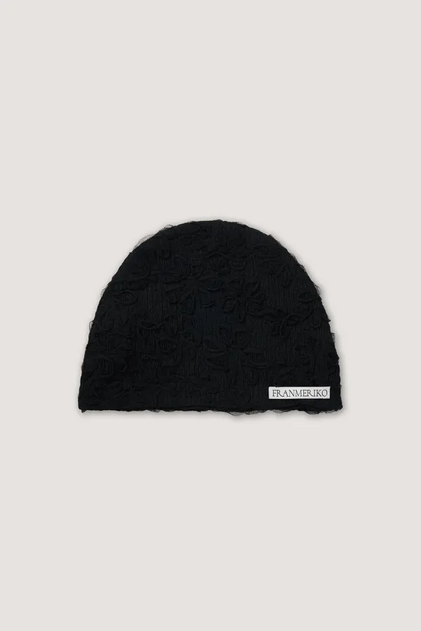 Mako Flower Hat - Black