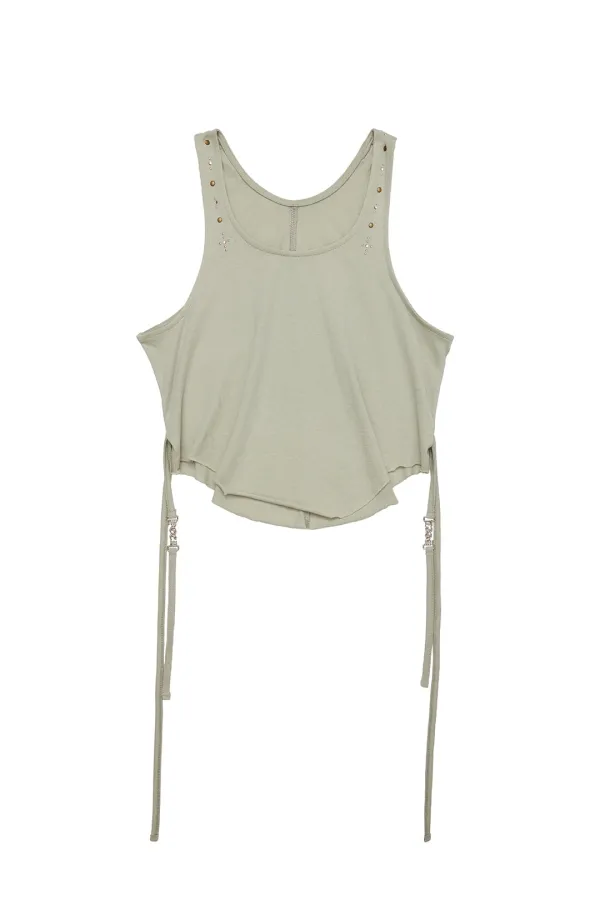 SIDE STRING TANK TOP KHAKI