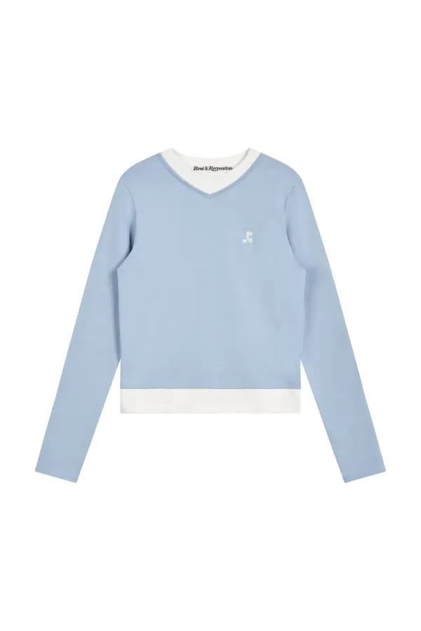 LAYERED LONG SLEEVE - SKY BLUE