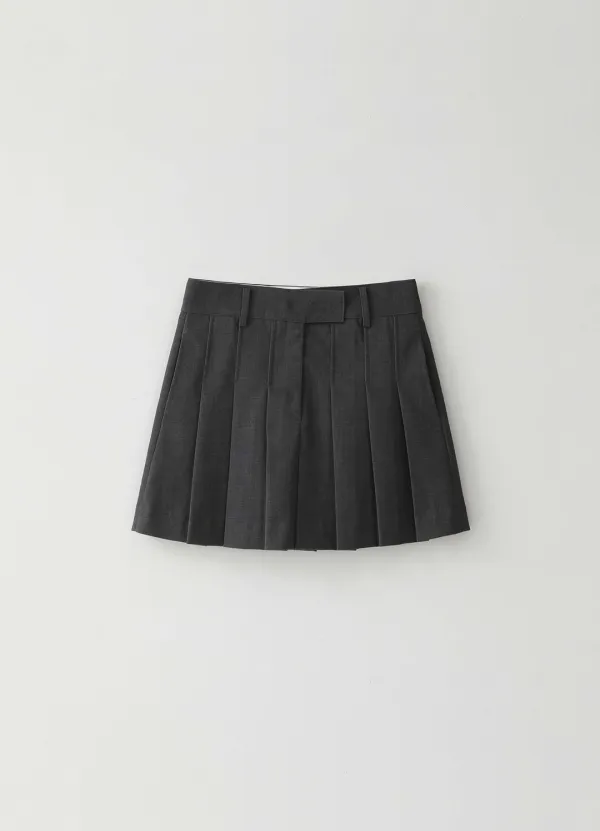 Pleated Mini skirt - Darkgray