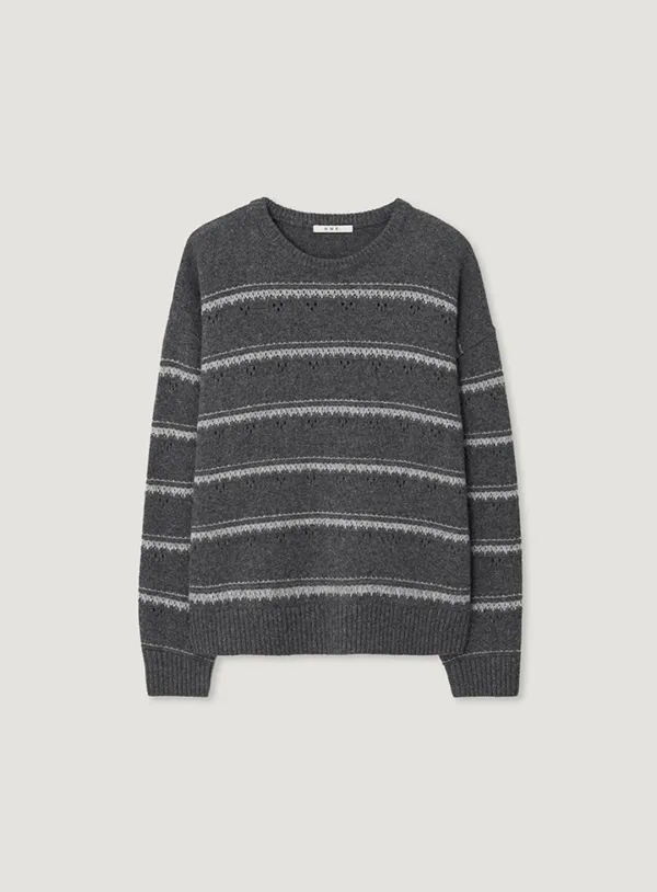 MONTIE STRIPE KNIT_GREY