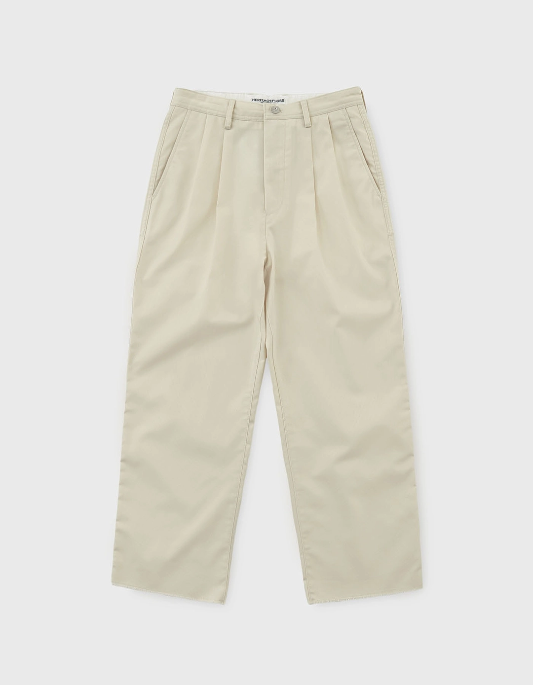 헤리티지플로스 RAW CUT CHINO PANTS (W) / Ivory 상품 이미지 1