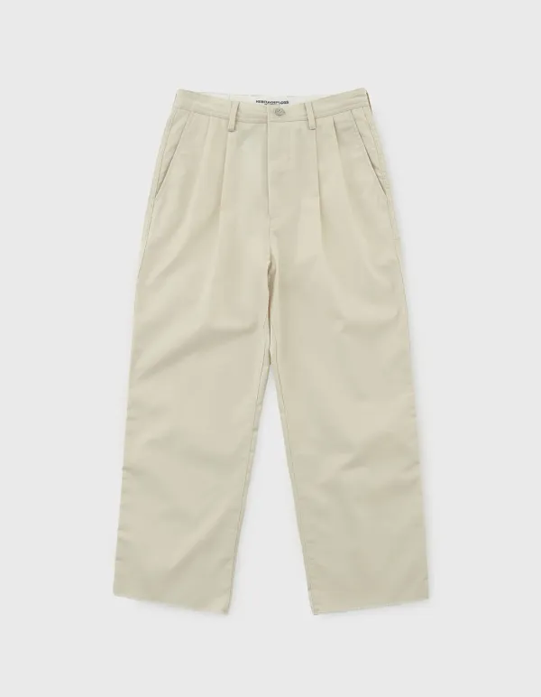 RAW CUT CHINO PANTS (W) / Ivory