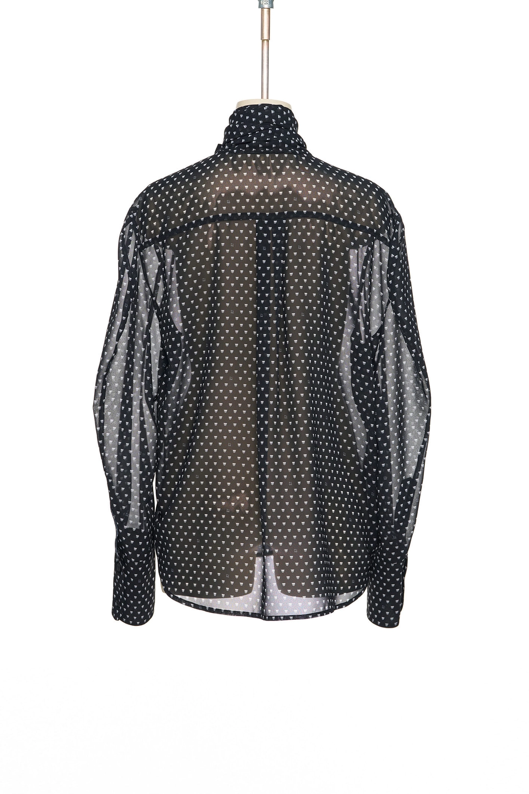 푸쉬버튼 PF25 BLACK NECK RIBBON TIE BLOUSE 상품 이미지 3