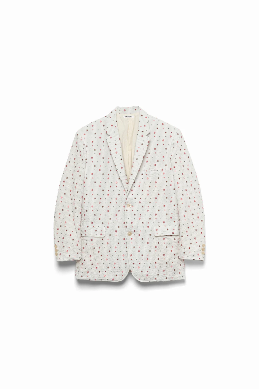 후미카우치다 Seersucker Notched Lapel Single Jacket 상품 이미지 1