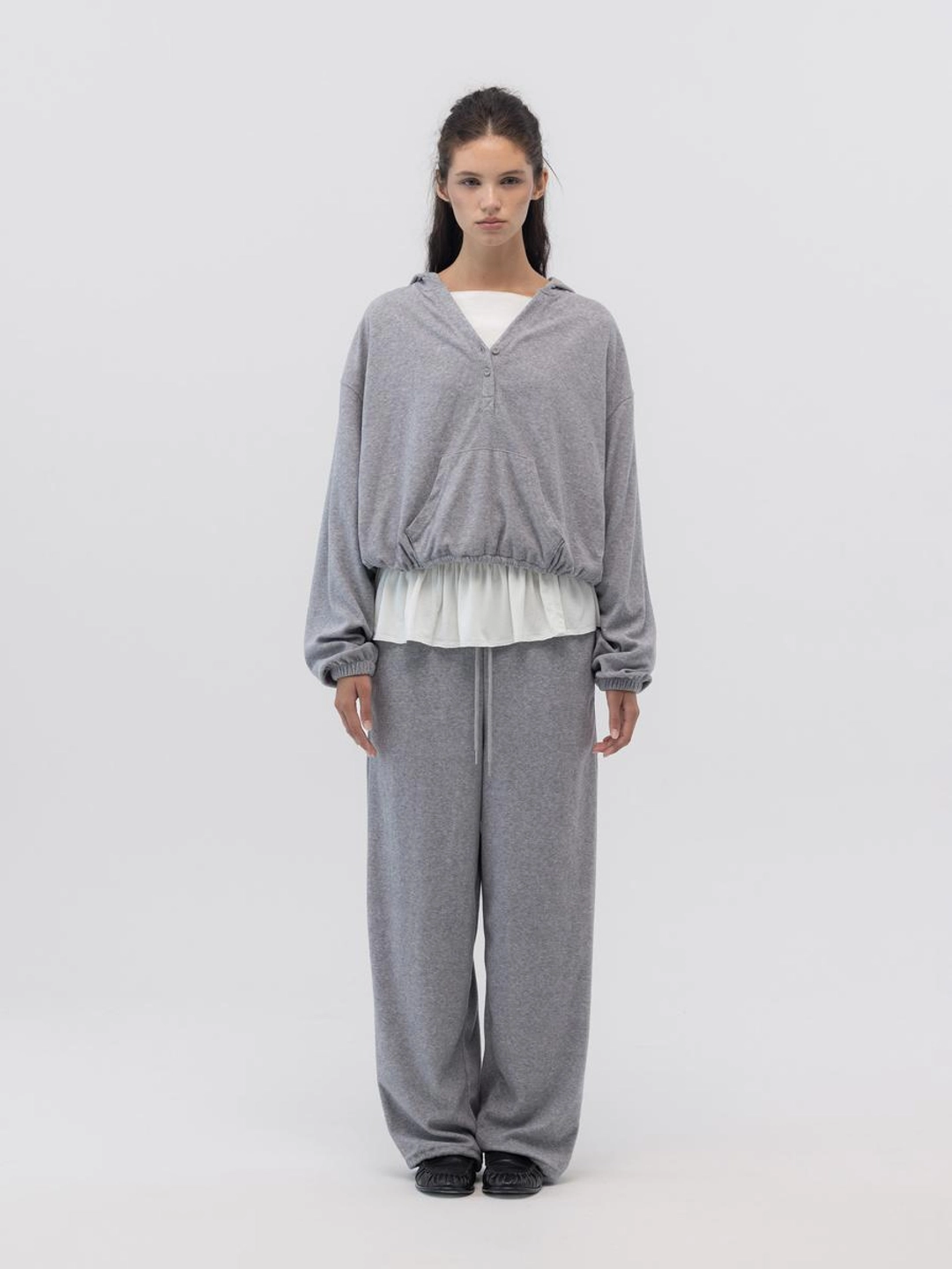 글로니 SNUG TERRY STRING PANTS (MELANGE GRAY) 상품 이미지 1