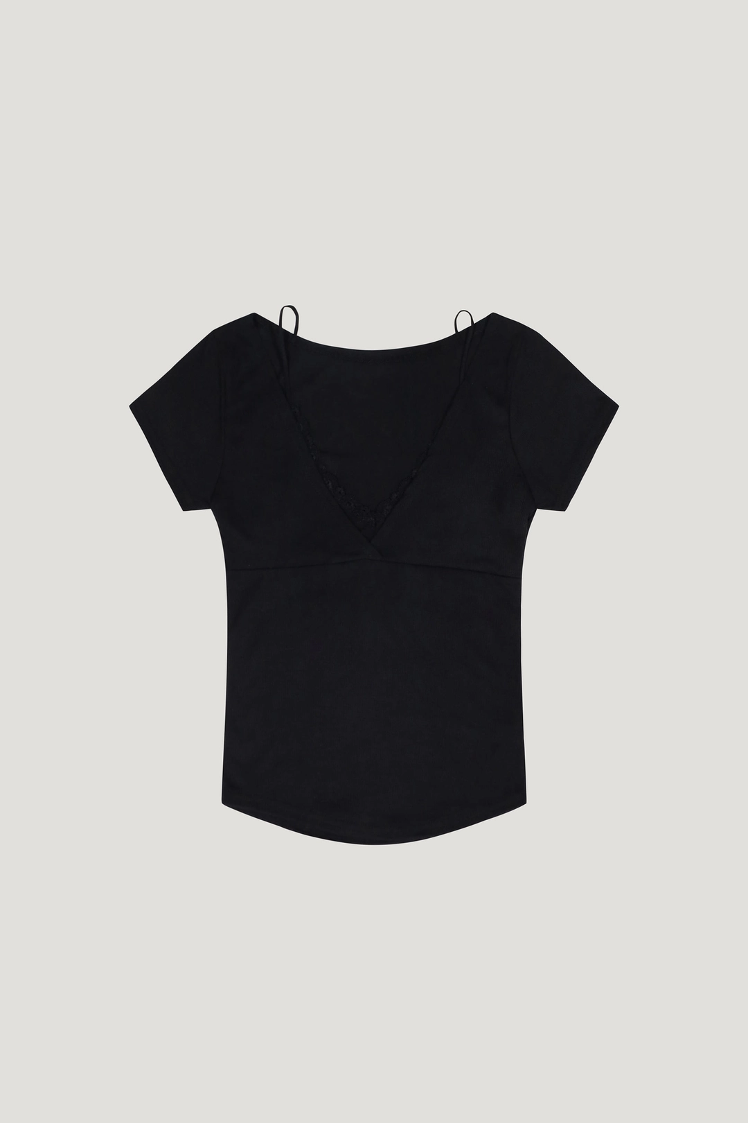 리브어리 Lace Cami Layer T (black) 상품 이미지 1