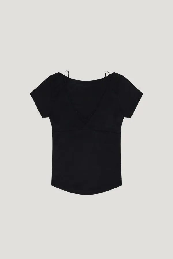 Lace Cami Layer T (black)